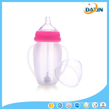Botella de alimentación de leche de bebé de gran calibre de silicona